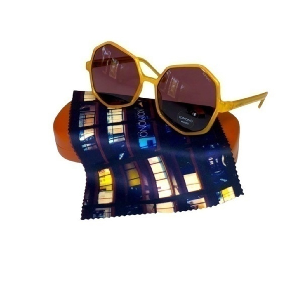 Komono Sunglasses Oversized Gold NEW Bonnie geometric - Picture 6 of 11